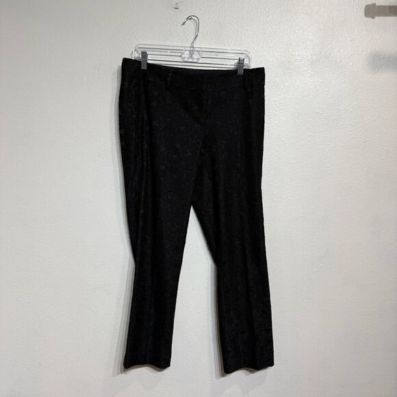 Ann Taylor Black Lace Crop Ankle Pants Sz 8 - Picture 2 of 12